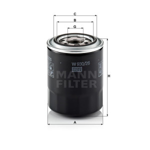 Фильтр масляный MANN-FILTER W 930/26